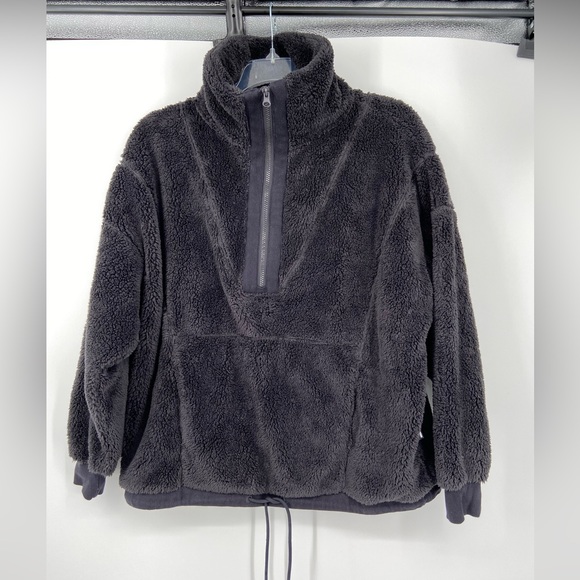 Joy Lab Women’s High Pile, Half‎ Zip Fleece pull over, black, size Medium - Picture 1 of 11